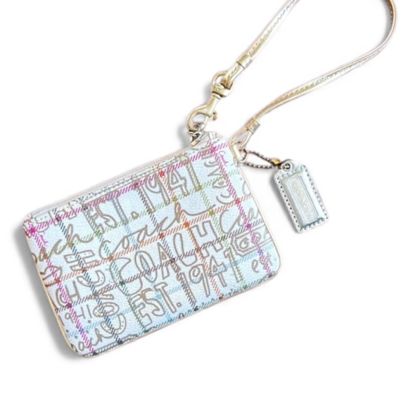 NWOT Coach Graffiti Multicolor Wristlet NWOT w/ Gold Strap – Holiday Glam 🎄✨ - Picture 5 of 5